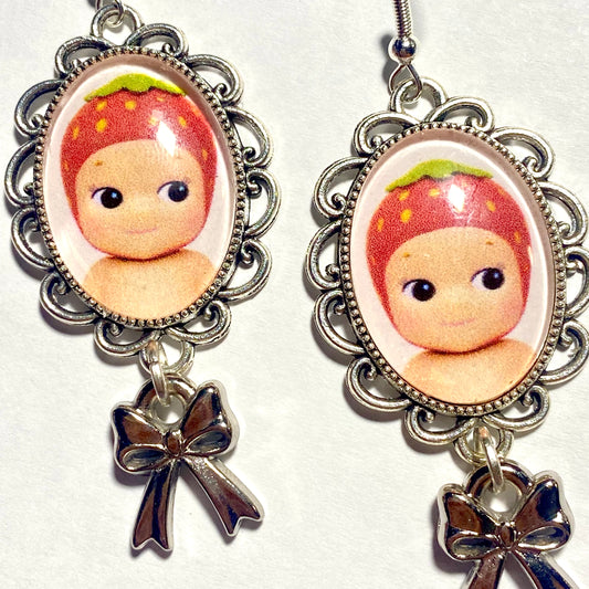 Strawberry Sonny Angel Earrings