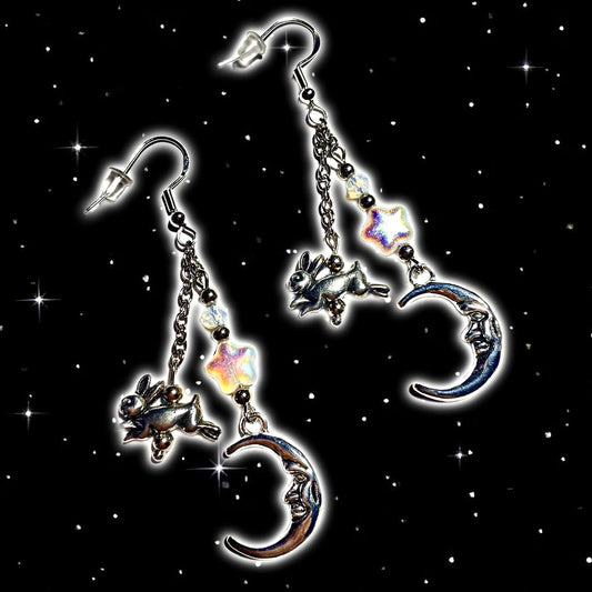 Moon Bunny Earrings